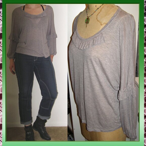 CUTE Stella McCartney Small 4-8 Gray jersey Top EUC - Picture 1 of 8